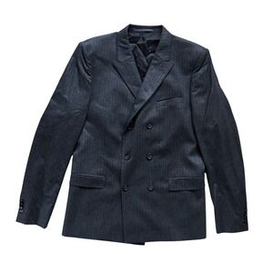 The Kooples Dark Gray Pinstripe Blazer Men's US Sz 40 Wool Fitted French Size 50